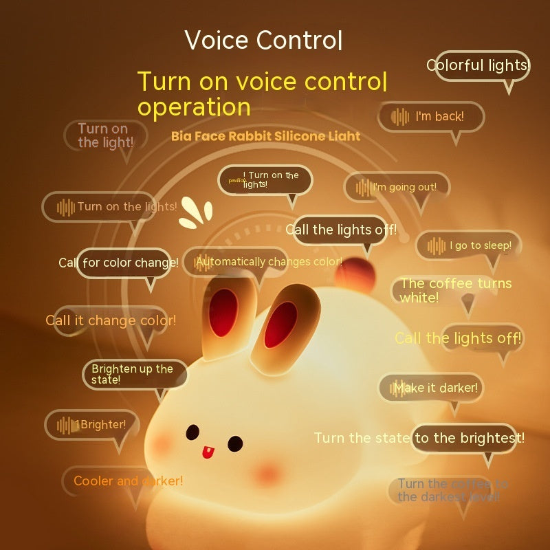 Cute Rabbit LED Night Light with Touch Sensor