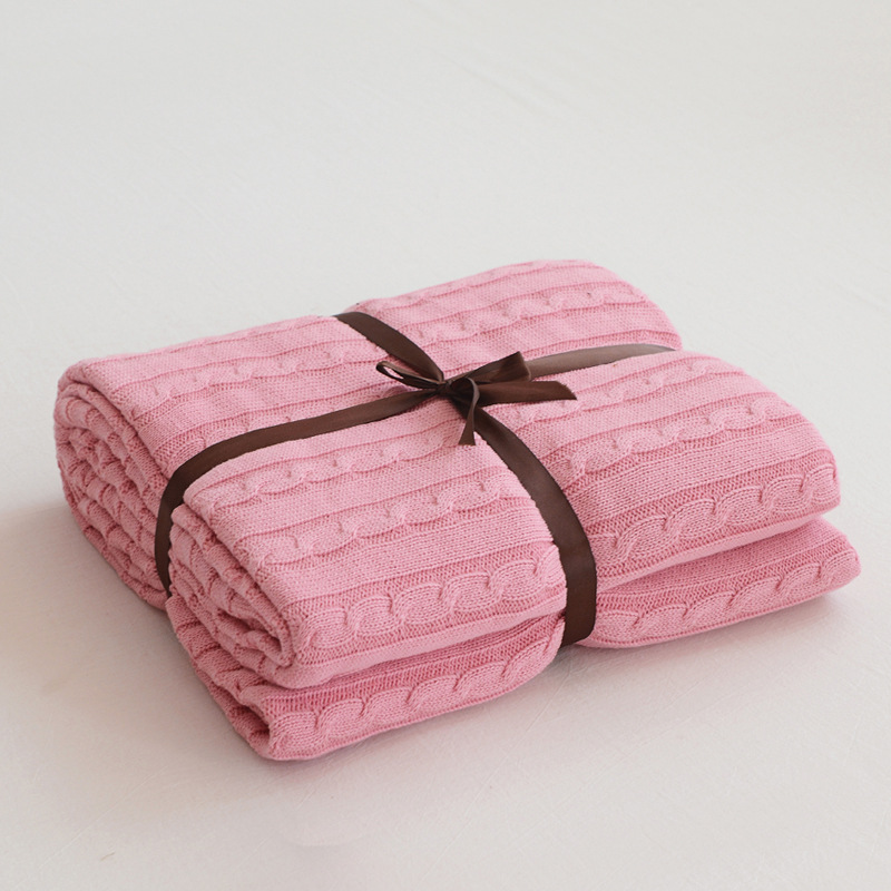 Cotton Knitted Hemp Yarn Blanket