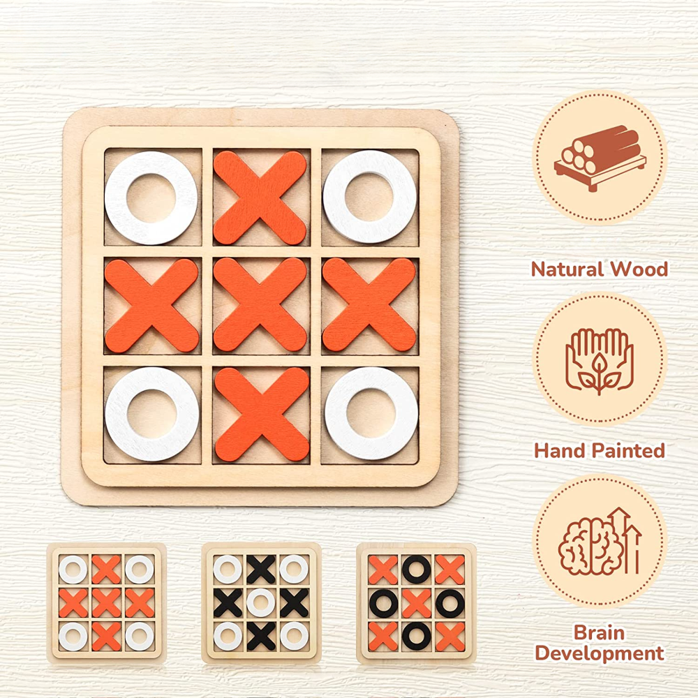 Mini Wooden Chess Game for Kids - Educational Puzzle