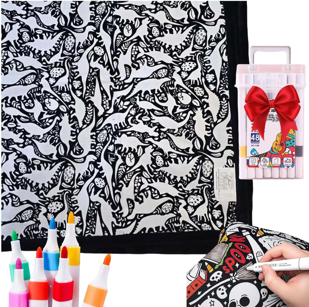 DIY Coloring Blanket With Markers